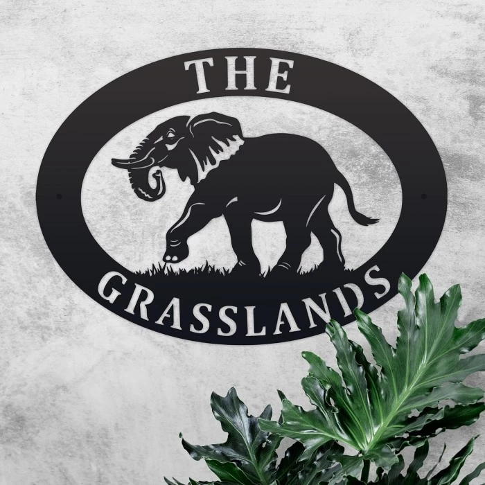 Elephant Iron Oval House Sign 9 Elephant Iron Oval House Sign - Image 7