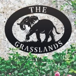 Elephant Iron Oval House Sign 14 Elephant Iron Oval House Sign -House Sign Discount Store ukhno310 oval elephant house sign 4