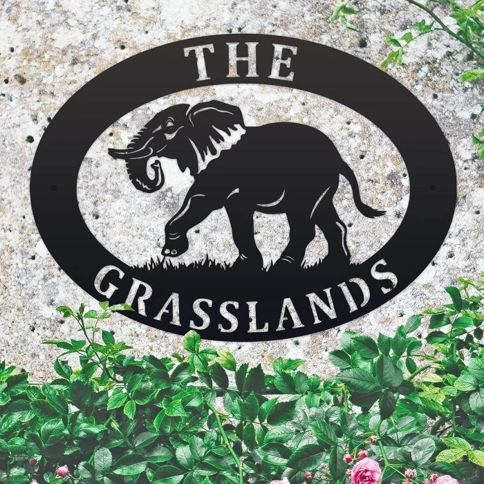 Elephant Iron Oval House Sign 8 Elephant Iron Oval House Sign - Image 6