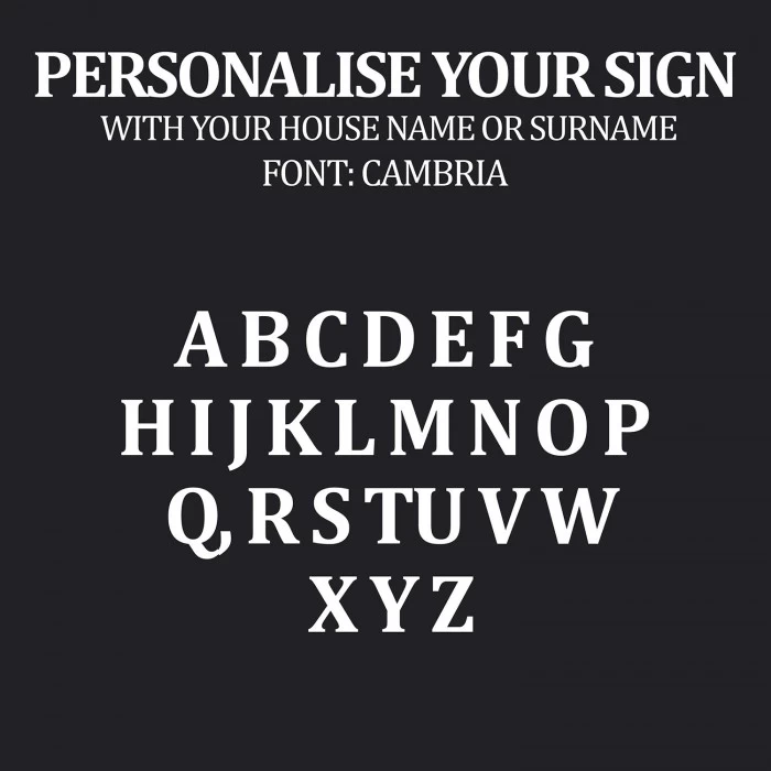 Black 'Shetland Pony' Iron Oval House Sign - Image 3