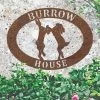 Rustic 'Boxing Hares' Iron Oval House Sign -House Sign Discount Store ukhno330 oval boxing hares house sign rus 4