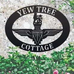 British Parachute Regiment Iron Oval House Sign -House Sign Discount Store ukhno344 oval british parachute regiment sign 4