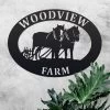 Black 'Horse & Plough' Iron Oval House Name Sign -House Sign Discount Store ukhno355 oval horse plough house sign 9