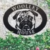 Pug Iron Oval House Name Sign -House Sign Discount Store ukhno362 oval pug face house sign 4