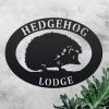 Black 'Hedgehog' Iron Oval House Name Sign 2 Black 'Hedgehog' Iron Oval House Name Sign -House Sign Discount Store ukhno372 oval hedgehog house sign 2