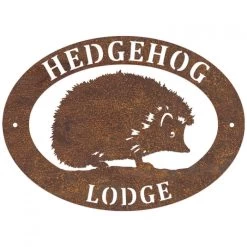 Rustic 'Hedgehog' Iron Oval House Name Sign 13 Rustic 'Hedgehog' Iron Oval House Name Sign -House Sign Discount Store ukhno372 oval hedgehog house sign rus 1