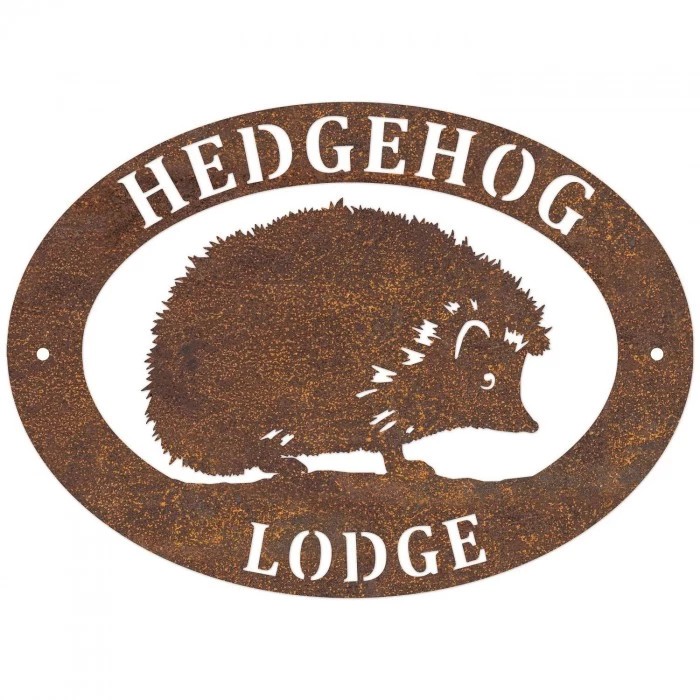 Rustic 'Hedgehog' Iron Oval House Name Sign 8 Rustic 'Hedgehog' Iron Oval House Name Sign - Image 6