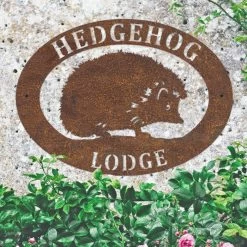 Rustic 'Hedgehog' Iron Oval House Name Sign 12 Rustic 'Hedgehog' Iron Oval House Name Sign -House Sign Discount Store ukhno372 oval hedgehog house sign rus 2