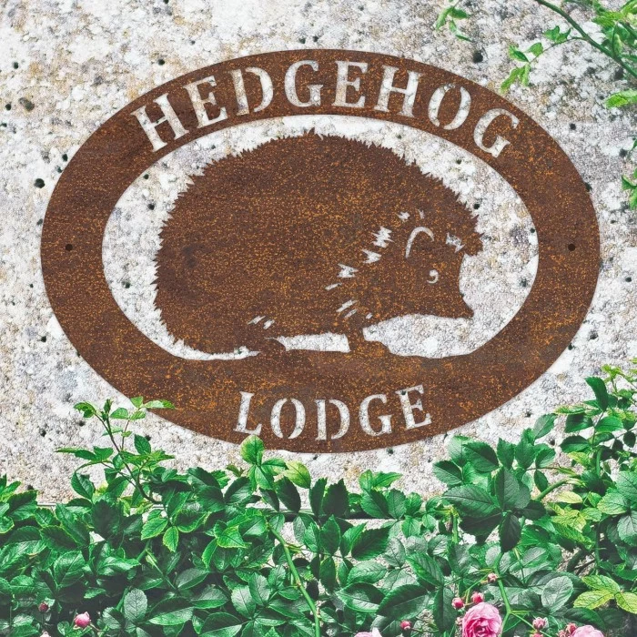 Rustic 'Hedgehog' Iron Oval House Name Sign 7 Rustic 'Hedgehog' Iron Oval House Name Sign - Image 5