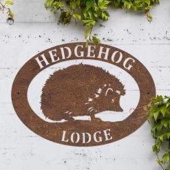 Rustic 'Hedgehog' Iron Oval House Name Sign 11 Rustic 'Hedgehog' Iron Oval House Name Sign -House Sign Discount Store ukhno372 oval hedgehog house sign rus 4