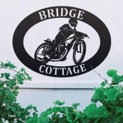 Speedway Iron Oval House Name Sign