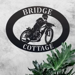 Speedway Iron Oval House Name Sign -House Sign Discount Store ukhno373 oval speedway house sign 6