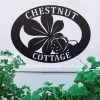 Black 'Horse Chestnut' Iron House Name Sign -House Sign Discount Store ukhno426 oval horse chestnut house sign 2
