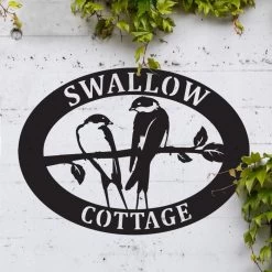 Swallow Iron Oval House Name Sign 11 Swallow Iron Oval House Name Sign -House Sign Discount Store ukhno440 oval swallow house sign 3