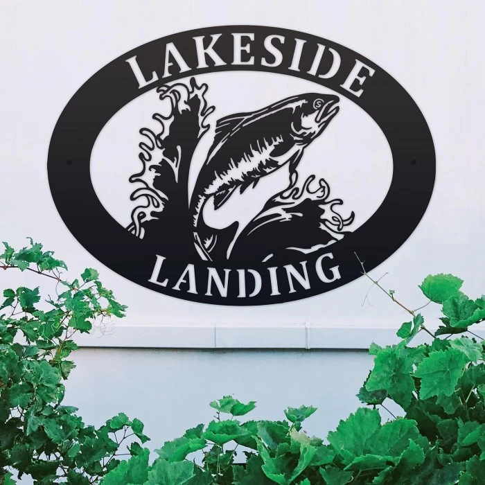 Freshwater Salmon Iron Oval House Sign 9 Freshwater Salmon Iron Oval House Sign - Image 7