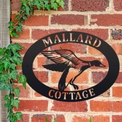 Mallard Iron Oval House Name Sign -House Sign Discount Store ukhno512 oval mallard house sign 4