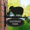 Sheep Iron Bracketed House Name Sign -House Sign Discount Store ukhns076 sheep bracket house name sign bcmw 3