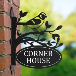 Sparrow Iron Bracket House Name Sign -House Sign Discount Store ukhnsbrd0001 sparrow house name sign bcmw 3