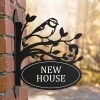 Blue Tit Iron Bracket House Name Sign