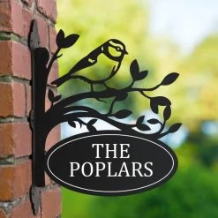 Blue Tit Iron Bracket House Name Sign -House Sign Discount Store ukhnsbrd0009 blue tit house sign bcmw 3