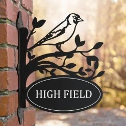 Goldfinch Iron Bracket House Name Sign 7 Goldfinch Iron Bracket House Name Sign -House Sign Discount Store ukhnsbrd0010 goldfinch house sign bcmw 1