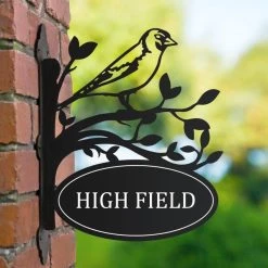 Goldfinch Iron Bracket House Name Sign 8 Goldfinch Iron Bracket House Name Sign -House Sign Discount Store ukhnsbrd0010 goldfinch house sign bcmw 3