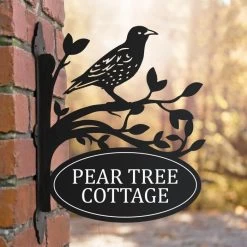 Starling Iron Bracket House Name Sign 8 Starling Iron Bracket House Name Sign -House Sign Discount Store ukhnsbrd0011 starling house sign bcmw 1