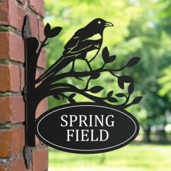 Magpie Iron Bracket House Name Sign -House Sign Discount Store ukhnsbrd0012 magpie house sign bcmw 2