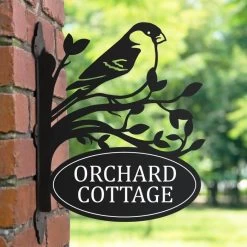 Bullfinch Iron Bracket House Name Sign -House Sign Discount Store ukhnsbrd0013 bullfinch house sign bcmw 2