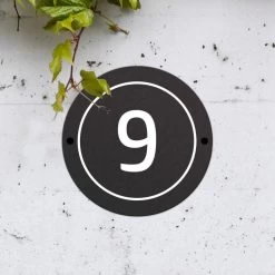Modern Circular House Number Sign 11 Modern Circular House Number Sign -House Sign Discount Store ukhnu003 contemporary round number sign bcmw 3