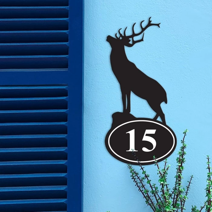 Stag Iron House Number Sign - Image 5