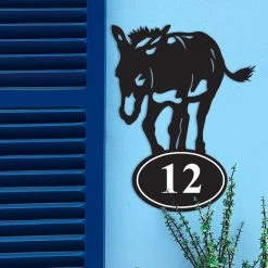 Donkey Iron House Number Sign -House Sign Discount Store ukhnu085 3