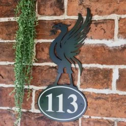 Black Liver Bird Iron House Number Sign -House Sign Discount Store ukhnu101 blk 3