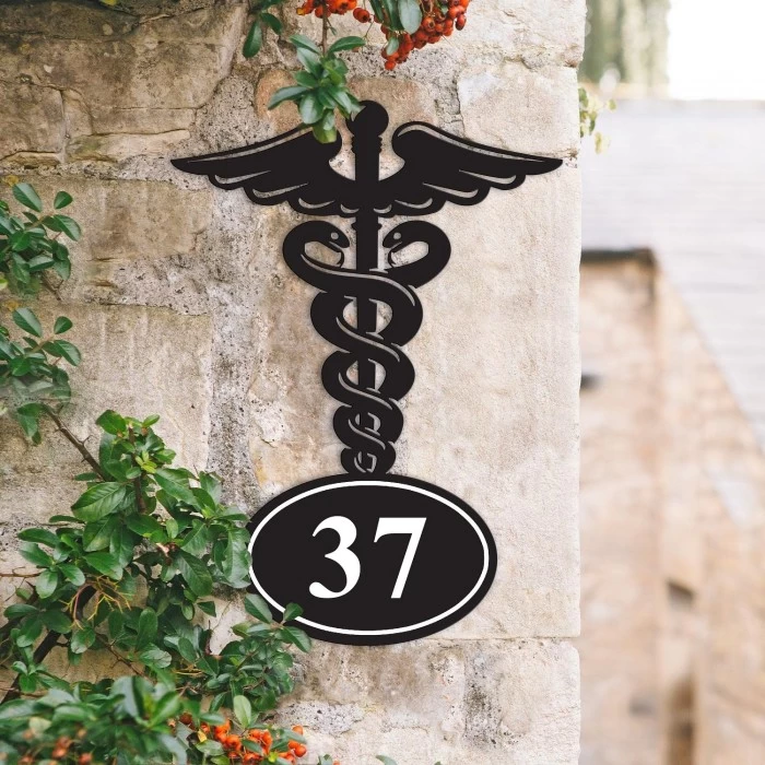 Doctors Medical Iron House Number Sign 4 Doctors Medical Iron House Number Sign - Image 2