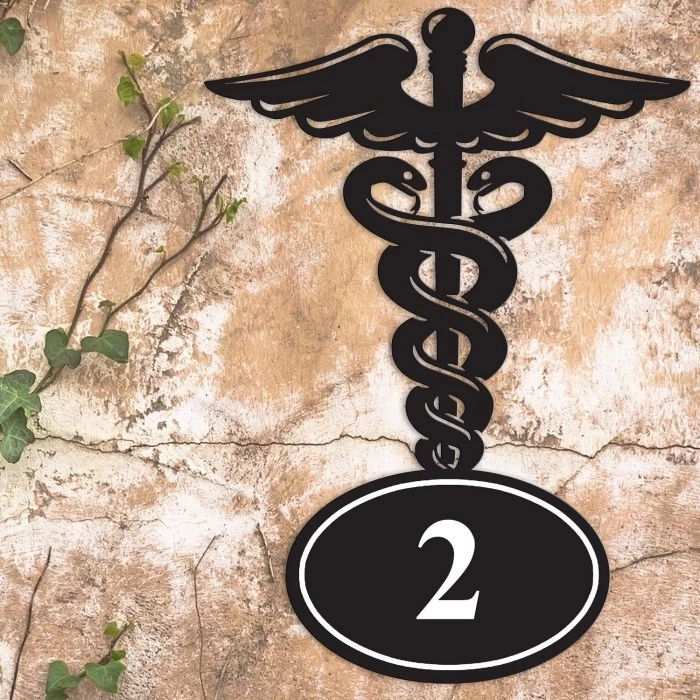 Doctors Medical Iron House Number Sign 5 Doctors Medical Iron House Number Sign - Image 3