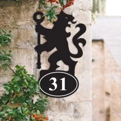 Lion & Staff Iron House Number Sign -House Sign Discount Store ukhnu468 3