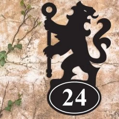 Lion & Staff Iron House Number Sign -House Sign Discount Store ukhnu468 5