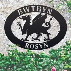 Black 'Welsh Dragon' Iron Oval House Sign 13 Black 'Welsh Dragon' Iron Oval House Sign -House Sign Discount Store ukhnuo354 oval welsh dragon house sign 4