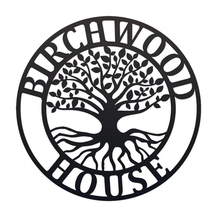 "Tree Of Life" Circular Iron House Name Sign 3 "Tree Of Life" Circular Iron House Name Sign