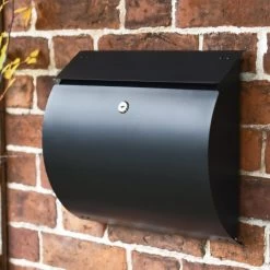 Contemporary "Urban Obsession" Black Wall Mounted Post Box
