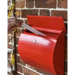 Contemporary "Urban Obsession" Red Wall Mounted Post Box -House Sign Discount Store urban obsession red wall mounted post box 2