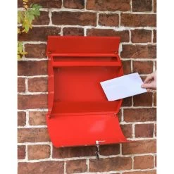 Contemporary "Urban Obsession" Red Wall Mounted Post Box -House Sign Discount Store urban obsession red wall mounted post box 3