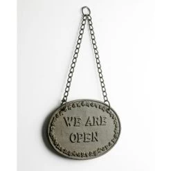 "We Are Open" Hanging Shop Sign
