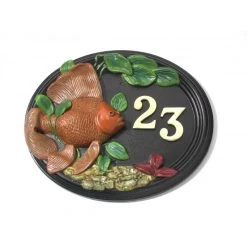 "Wellhurst Lakes" Hand Painted Goldfish House Sign