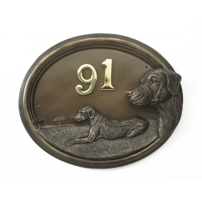 "Winston" Rhodesian Ridgeback Bronze Number Plaque 4 "Winston" Rhodesian Ridgeback Bronze Number Plaque - Image 2