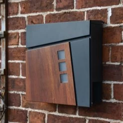 "Elmsgate" Anthracite Grey Modern Wall Mounted Post Box