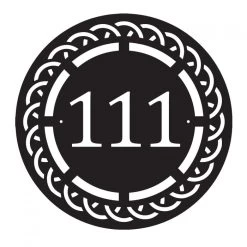 Circular Woven Iron House Number Sign -House Sign Discount Store woven house number sign 3