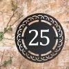 Circular Woven Iron House Number Sign -House Sign Discount Store woven house number sign 4