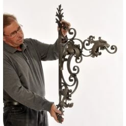 Arkanian Dragonhead Bracket -House Sign Discount Store wrought iron bracket hand